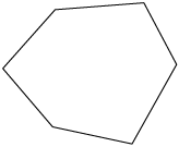 Ilustração de 6 segmentos de reta com cada ponto de suas extremidades em comum com outro, formando uma figura de 6 lados. 