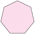 Ilustração de um polígono com 7 lados iguais.