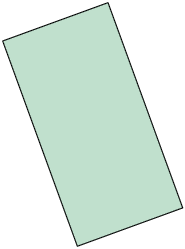 Ilustração de um quadrilátero com suas medidas de comprimento iguais, duas a duas e com lados perpendiculares entre si.