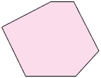 Ilustração de um polígono irregular de 6 lados.