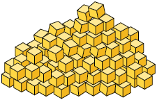 Ilustração de um monte de pequenos cubos.
