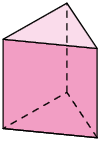 Ilustração de um prisma de base triangular.