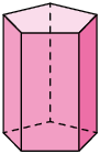 Ilustração de um prisma de base pentagonal.