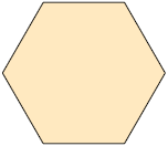 Ilustração de um hexágono regular.