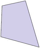 Ilustração de um polígono irregular de 4 lados.