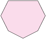 Ilustração de um polígono irregular de 7 lados em que todos os seus ângulos internos são maiores que 90 graus.
