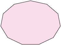 Ilustração de um polígono convexo de 11 lados.