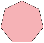 Ilustração de um polígono regular de 7 lados.
