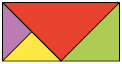 Ilustração de um retângulo formado por 4 peças coloridas, as mesmas usadas para a construção do quadrado B.