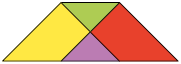 Ilustração de um trapézio formado com as mesmas 4 peças que formam o quadrado C.