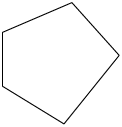 Ilustração de um polígono convexo de 5 lados.