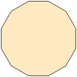 Ilustração de um polígono convexo de 12 lados.