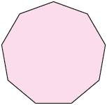 Ilustração de um polígono convexo de 9 lados.