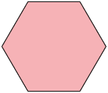 Ilustração de um polígono regular de 6 lados.