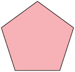 Ilustração de um polígono regular de 5 lados.