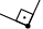 Ilustração de um ângulo entre duas semirretas de mesma origem, representado por um quadrado com um ponto no meio.