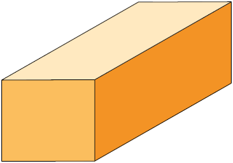 Ilustração de um paralelepípedo reto retângulo.