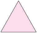 Ilustração de um triângulo equilátero.