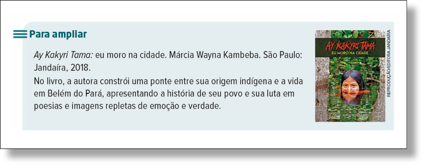 Reprodução de página de livro. Destaque para o boxe Para ampliar.