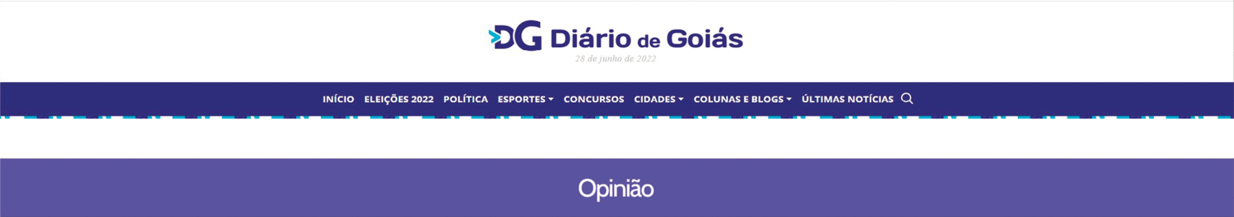Reprodução de página da internet.
Diário de Goiás
Opinião