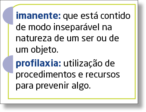 Reprodução de trecho de página de livro. Destaque para o boxe 'Glossário'.